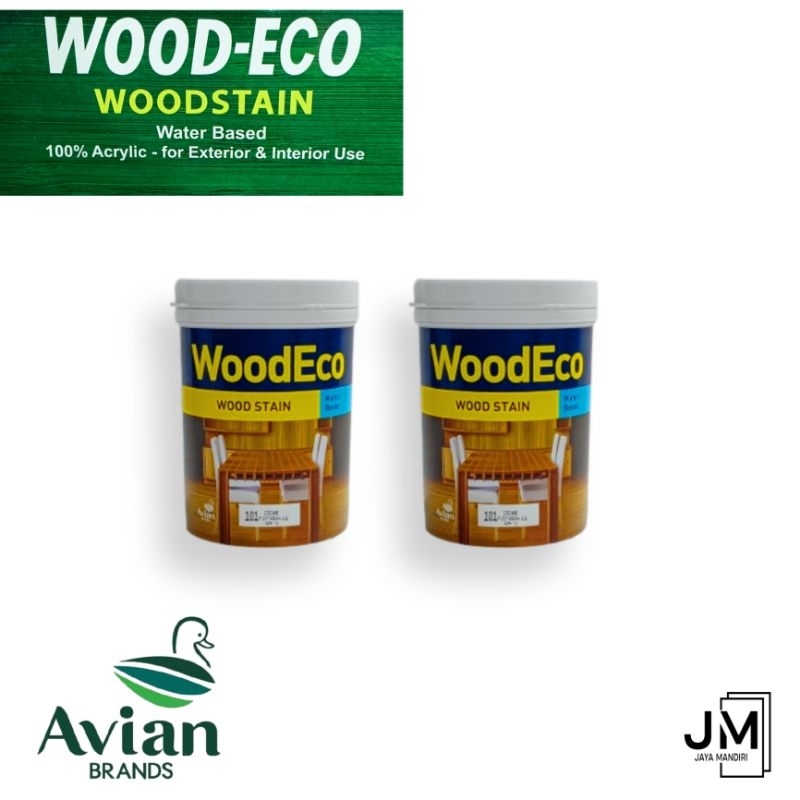 Cat Kayu Politur Wood Eco WoodStain / Sirlak Campuran Air / Water Based
