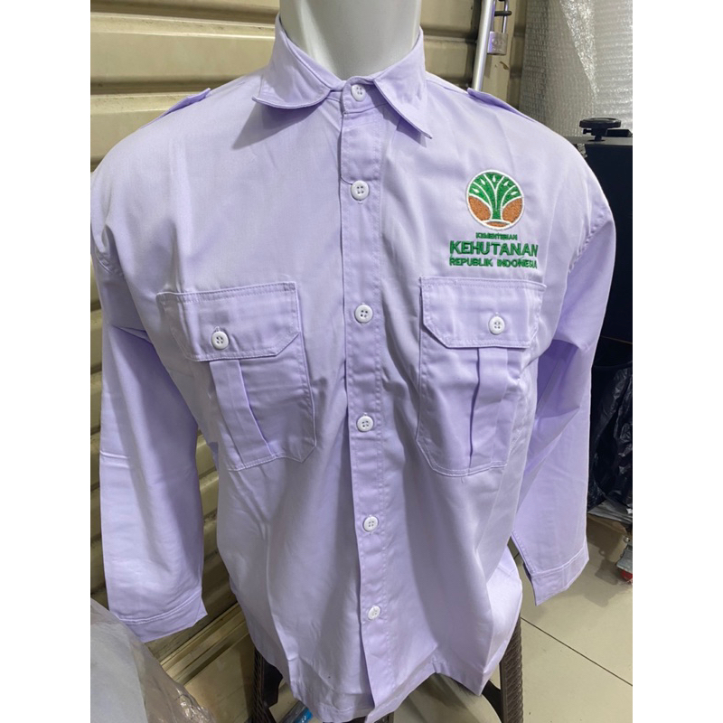 Kemeja kehutanan baju kementrian kehutanan baju kerja kementrian kehutanan terbaru