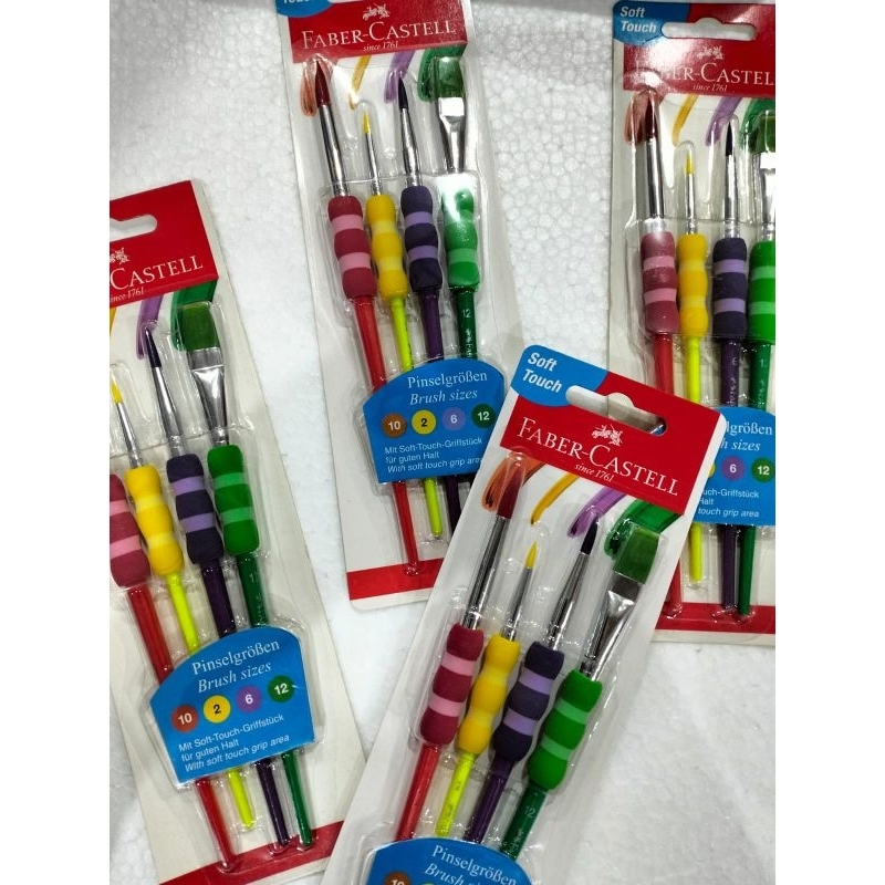 

KUAS SET NEON ( 4 PCS ) merk FABER CASTEL KUAS GAMBAR KUAS WARNA ALAT GAMBAT ALAT LUKIS ALAT MEWARNAI