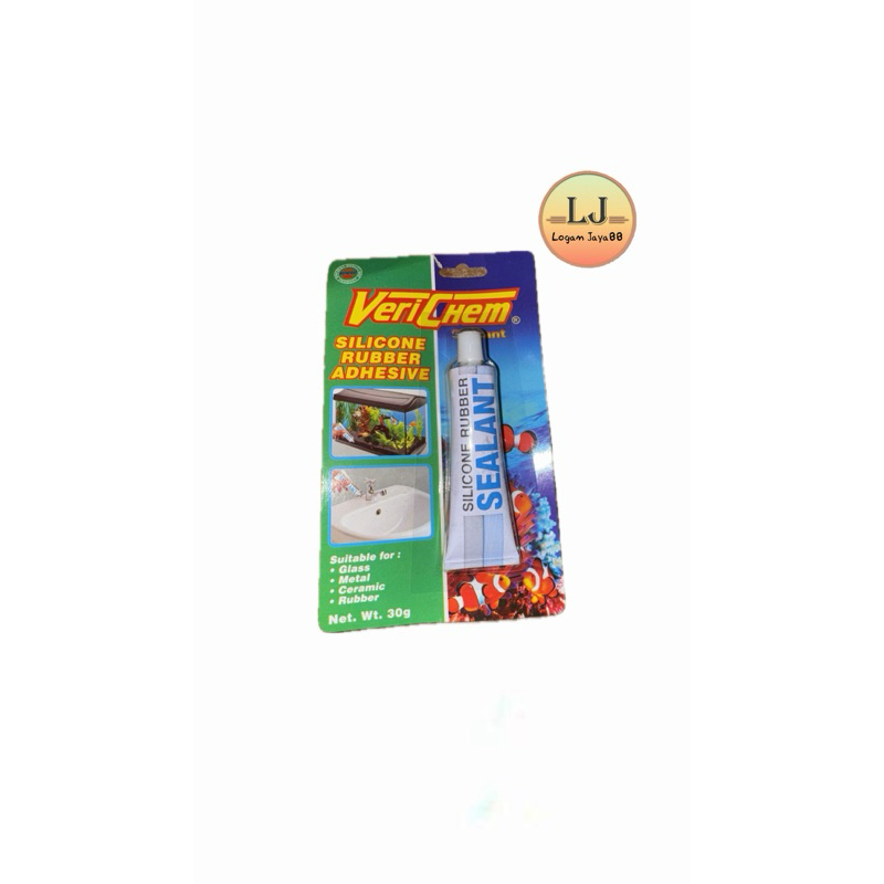 Lem Silikon Karet / Kaca VeriChem Silikon Rubber Adhesive 30g  | Lem silikon Kaca, Aquarium dll