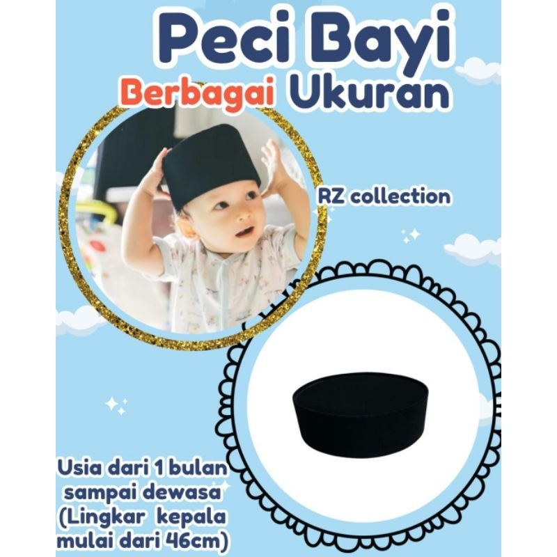 Peci Songkok Kopyah Anak kecil TK SD Anak Bayi Kecil Balita umur 1 bualan sampai 7 tahun  hingga dew