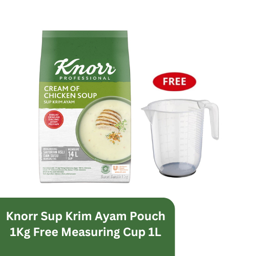 

Knorr Sup Krim Ayam Pouch 1Kg Free Measuring Cup 1L