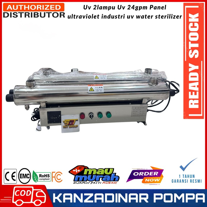 Uv 2lampu Uv 24gpm Panel ultraviolet industri uv water sterilizer