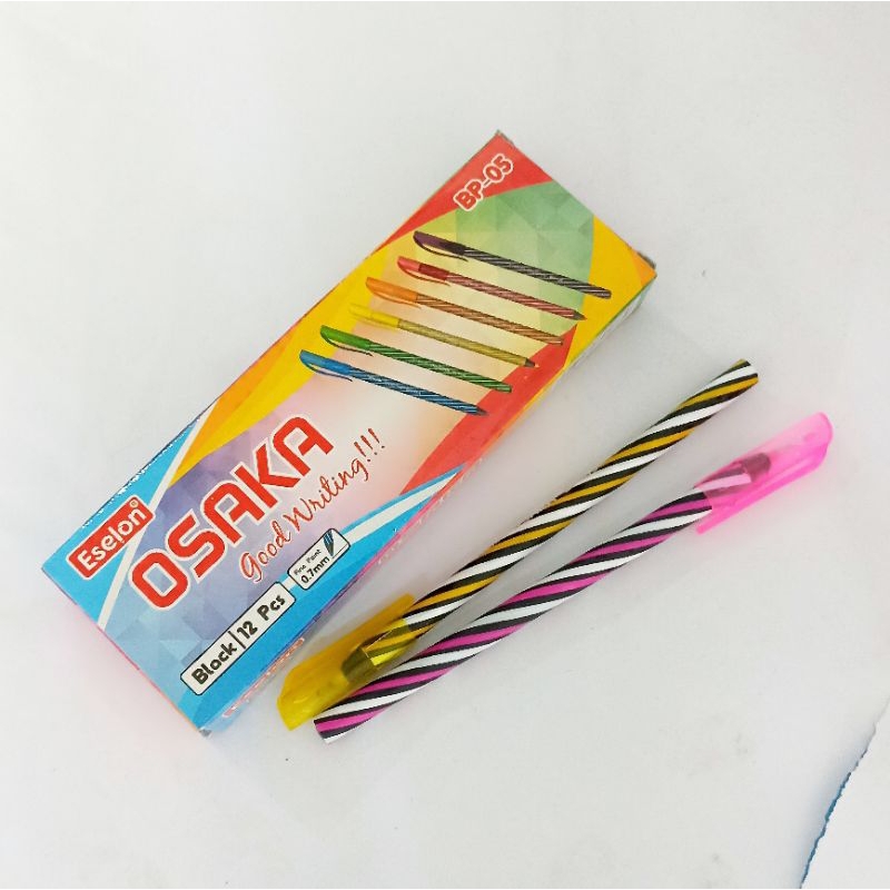 

Pulpen Ulir Osaka BP-05 | Tinta Hitam | 1 Pack Isi 12 Pcs | Stylish & Nyaman untuk Menulis