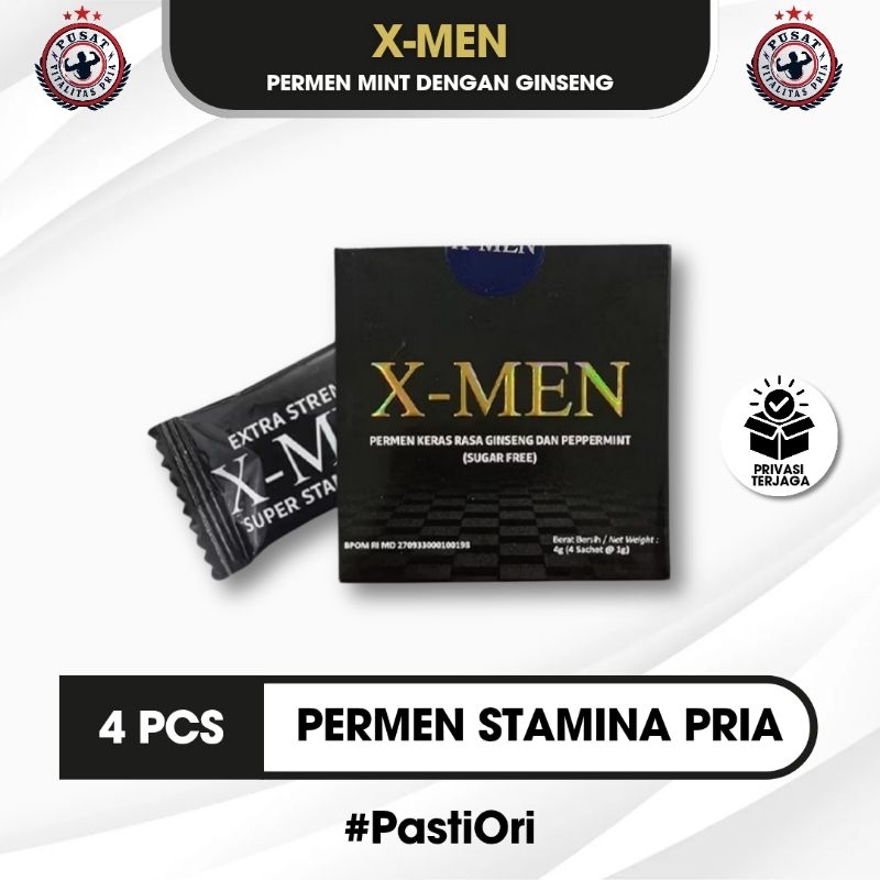 Permen XMEN Candy Original Isi 4 Pcs | X Men Candy | XMEN Permen Stamina Pria | Permen X MEN Penamba