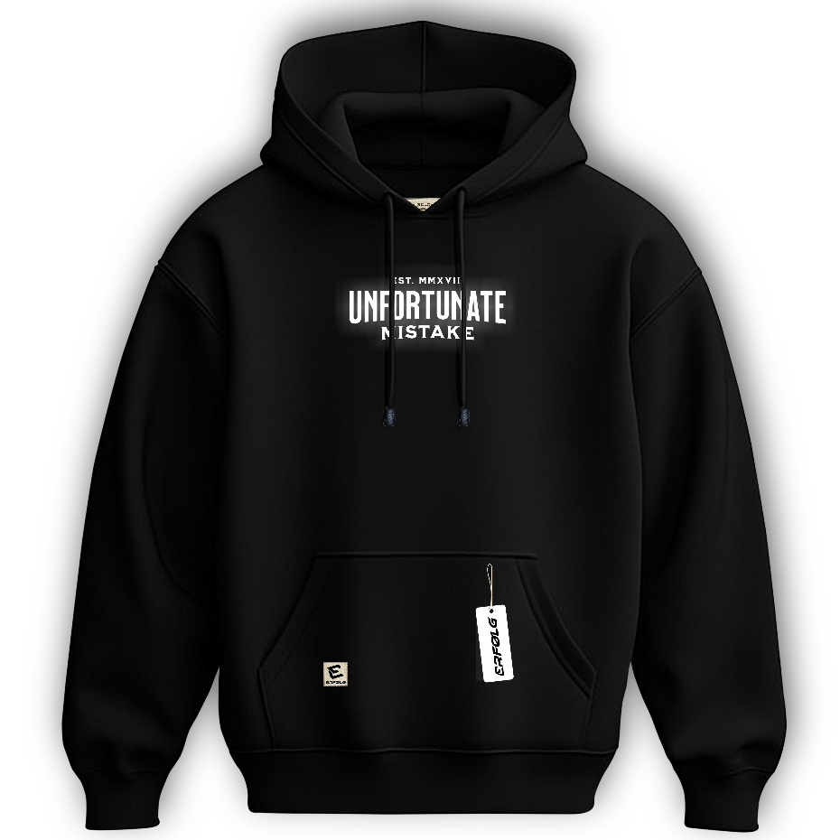 ERFOLG Hoodie Jumper Reflektif UNFORTUNATE Menyala Dalam Gelap Pria Wanita Sweater Cowok Premium