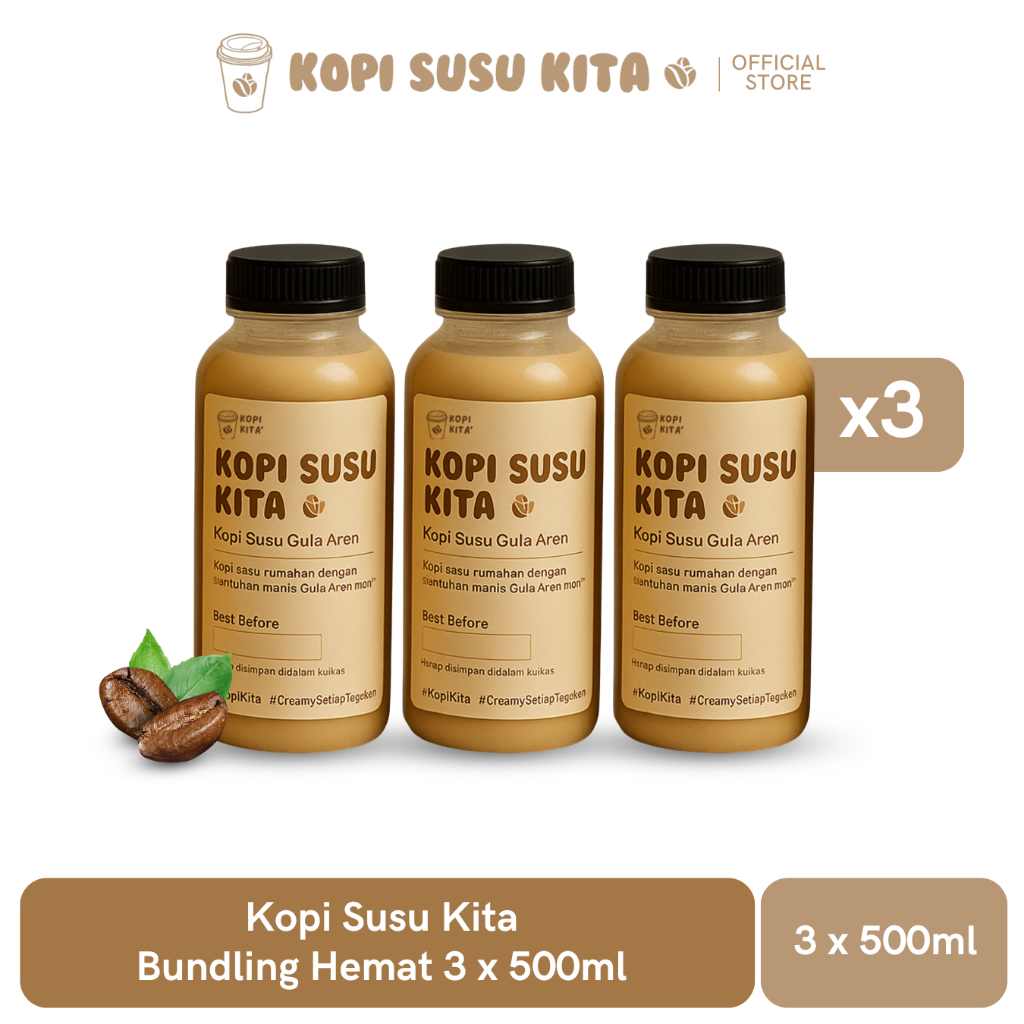 

Kopi Susu Kita - Bundling Hemat 3 x 500ML