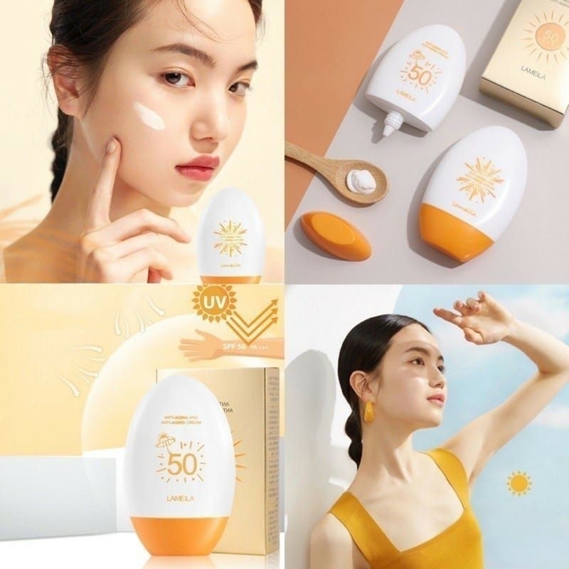 Sunscreen Lameila SPF 50+++ Sunscreen Wajah UV Protection Pelembab Wajah