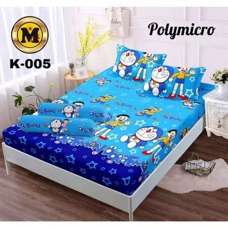 SPREI HOMEMADE MOTIF KARAKTER MURAH TERBARU UK 180 160 120 / Sprei Doraemon