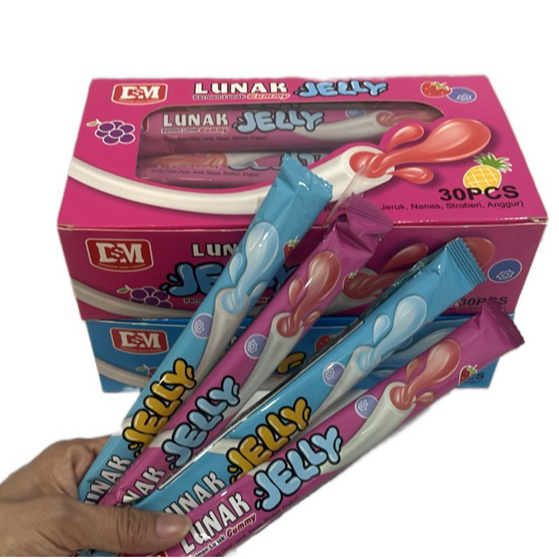 

PERMEN LUNAK JELLY (isi 30pcs ) pink/biru