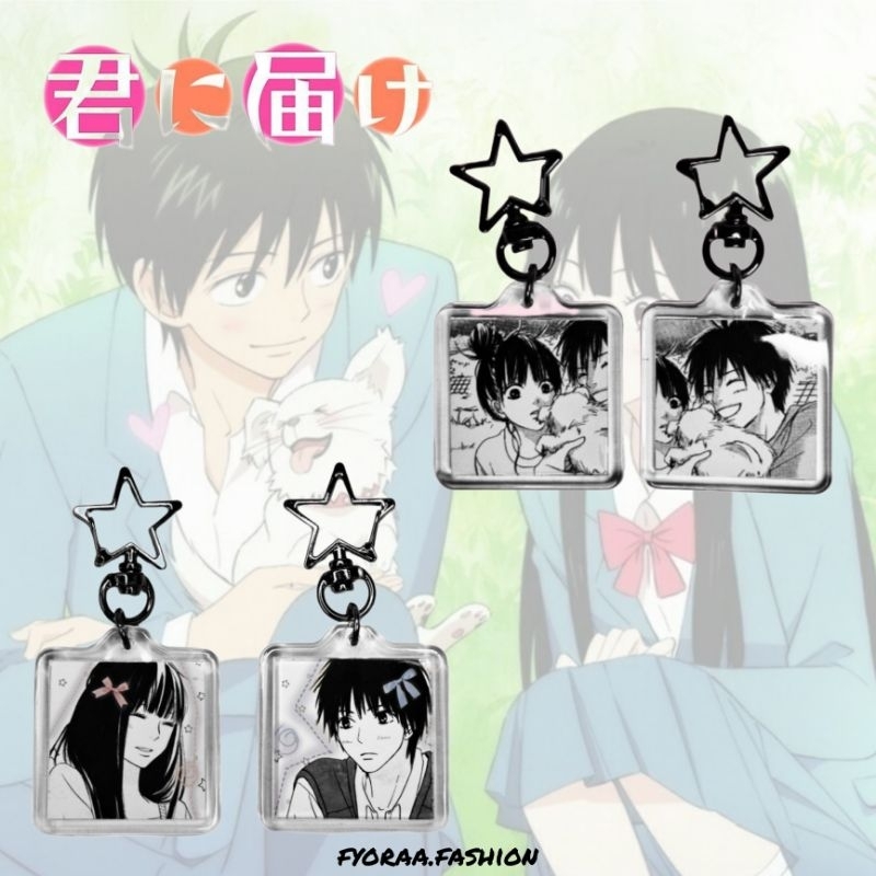 Couple Keychain : Kuronuma Sawako & Shota Kazehaya, Anime Kimi No Todoke/Gantungan Kunci Tas Color/M