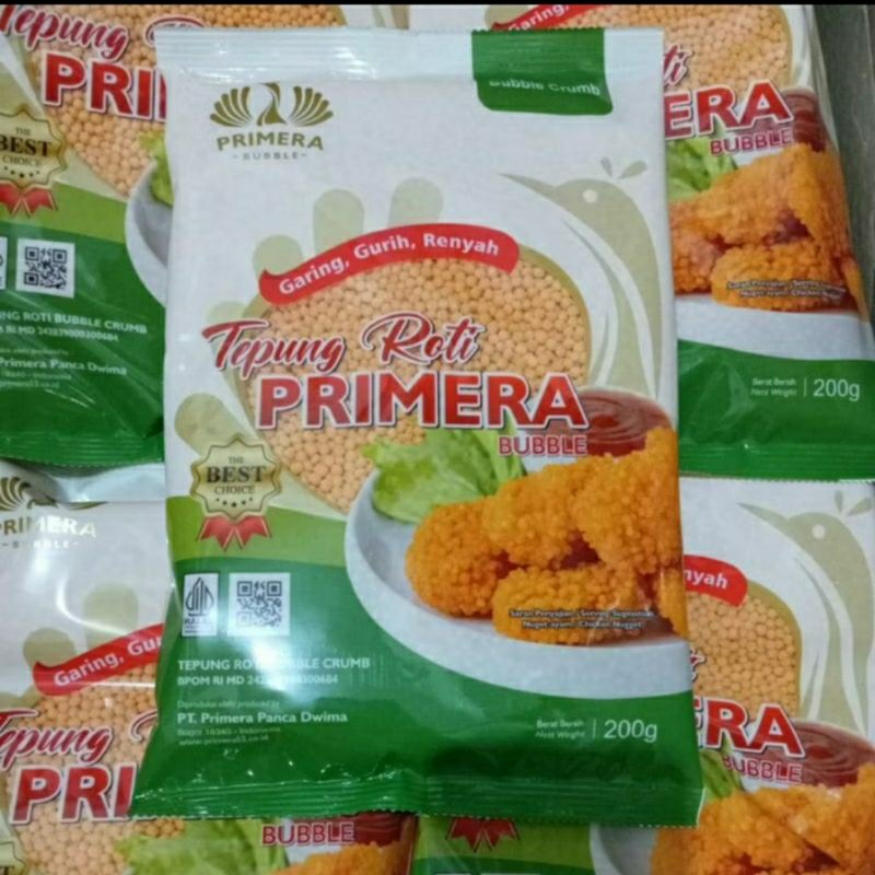 

Primera Tepung Roti Bubble Crumb 200g