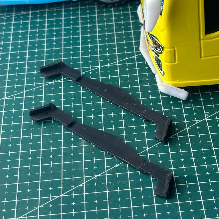 Winglet Miniatur Bus Basuri Msk Hitam Scale 1:35 RKC V1 Hitam Bumper depan Miniatur Bus