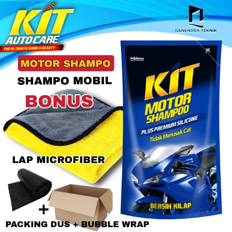 Kit Motor Shampoo 200 ML + Kain Lap Microfiber Halus Serbaguna
