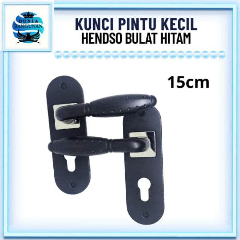 Kunci Pintu Kecil / Slot Pintu Kecil 15cm HENDSO BULAT HITAM