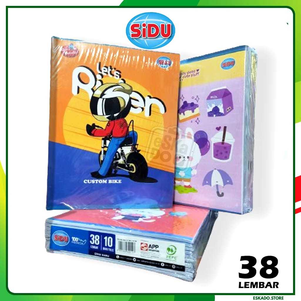 

Buku Tulis Merk SIDU Isi 58 Dan 38 Lembar (1 Pak Isi 10 Buku)
