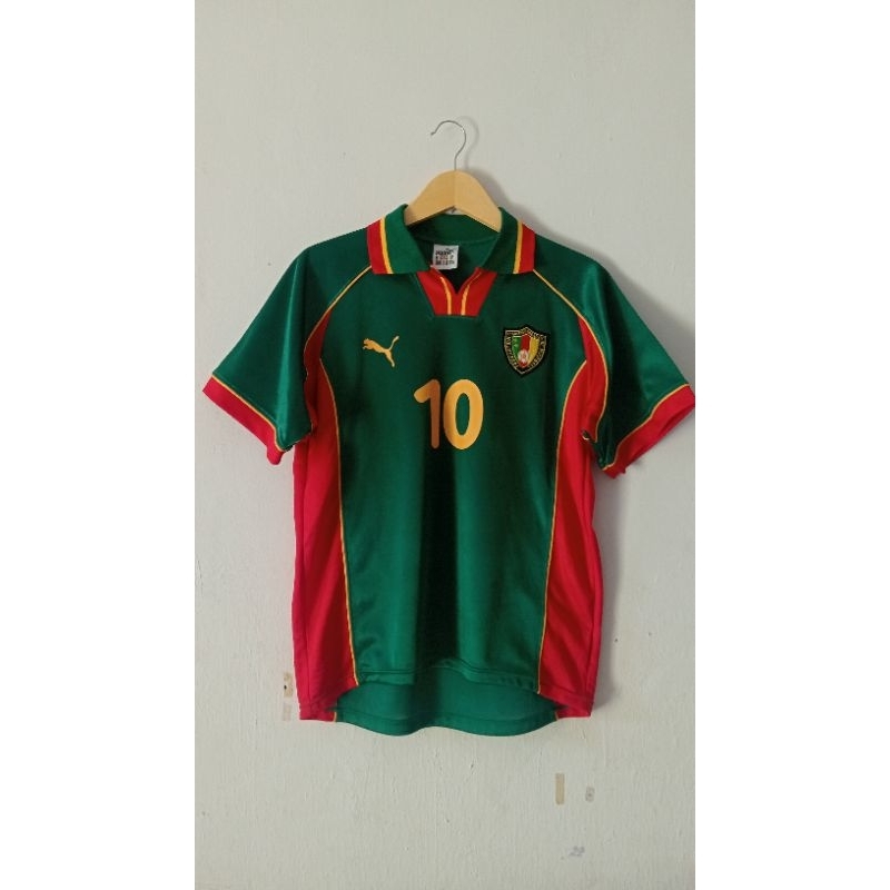 Jersey Original JASPO Cameroon/Kamerun 98 - nns Mboma