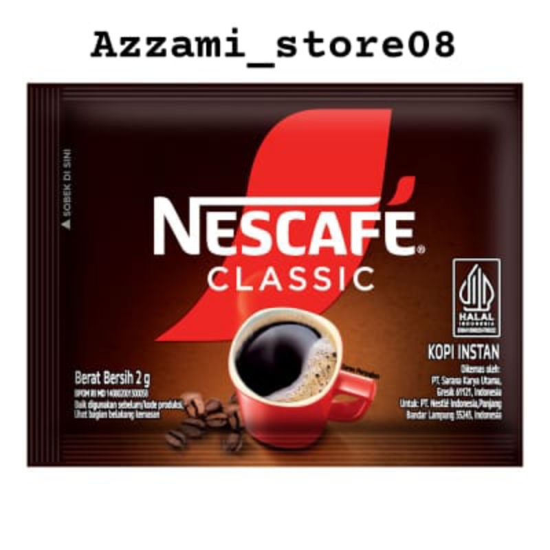 

￼Nescafe Classic Sachet 2gr - 1 renceng isi 10