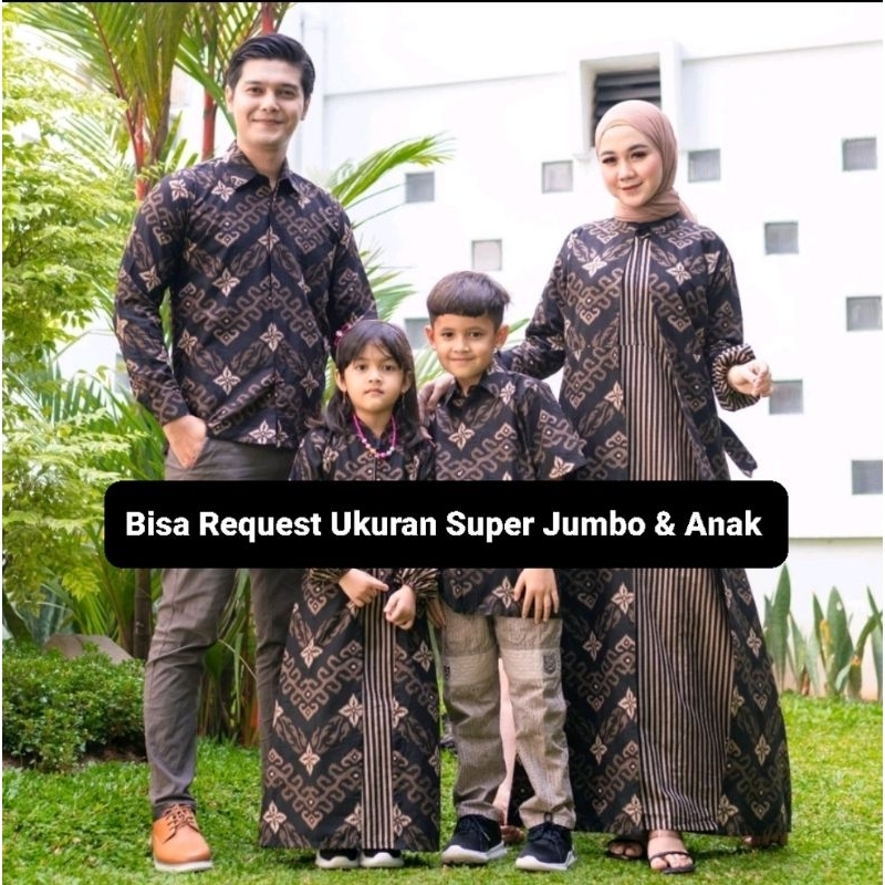 BAJU SERAGAM BATIK COUPLE GAMIS PASANGAN SARIMBIT KELUARGA CUSTOM ANAK & JUMBO / ATASAN KEMEJA PRIA 
