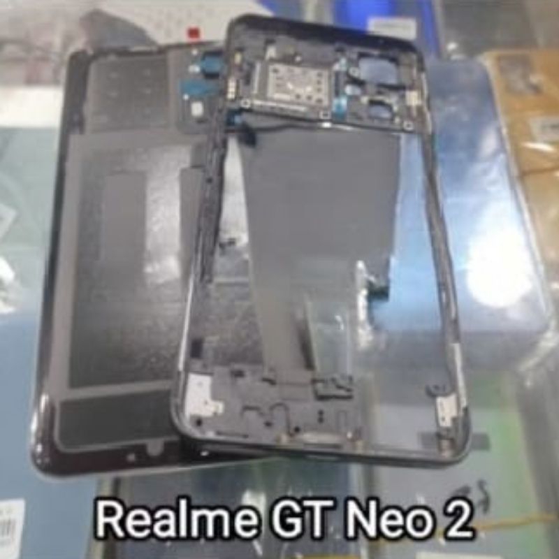 Cessing Hausing fullset Realme GT Neo 2 Backdor + Tulang bazzel tutup mesin
