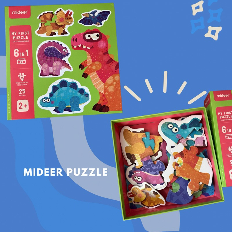 [PRELOVED] Mideer My First Puzzle (Cute Dinosaurs)