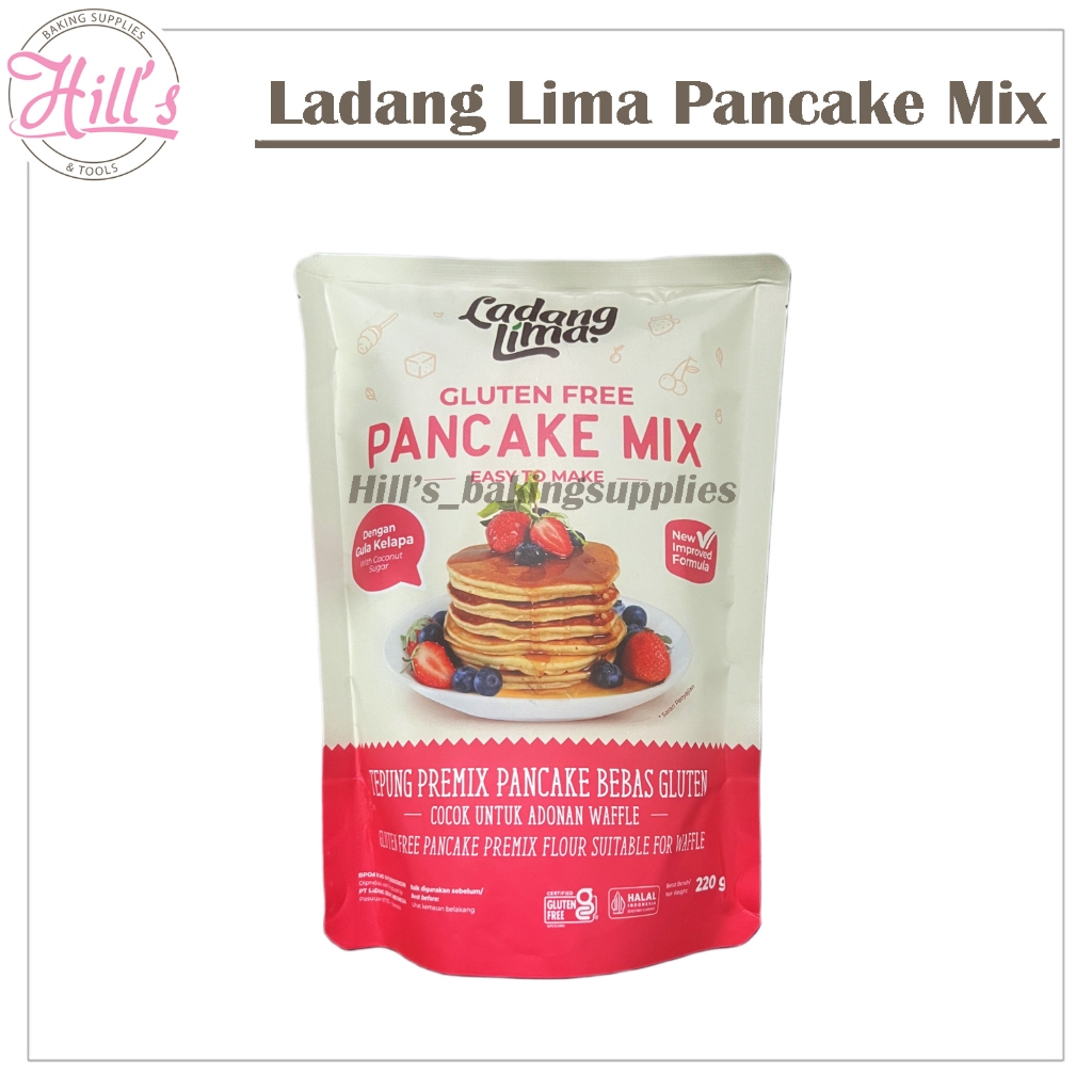 

PANCAKE MIX LADANG LIMA 220 GR / GLUTEN FREE / TEPUNG PREMIX PANCAKE 220GR