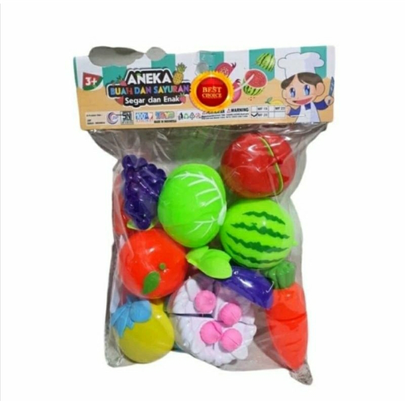 mainan anak buah potong magnet