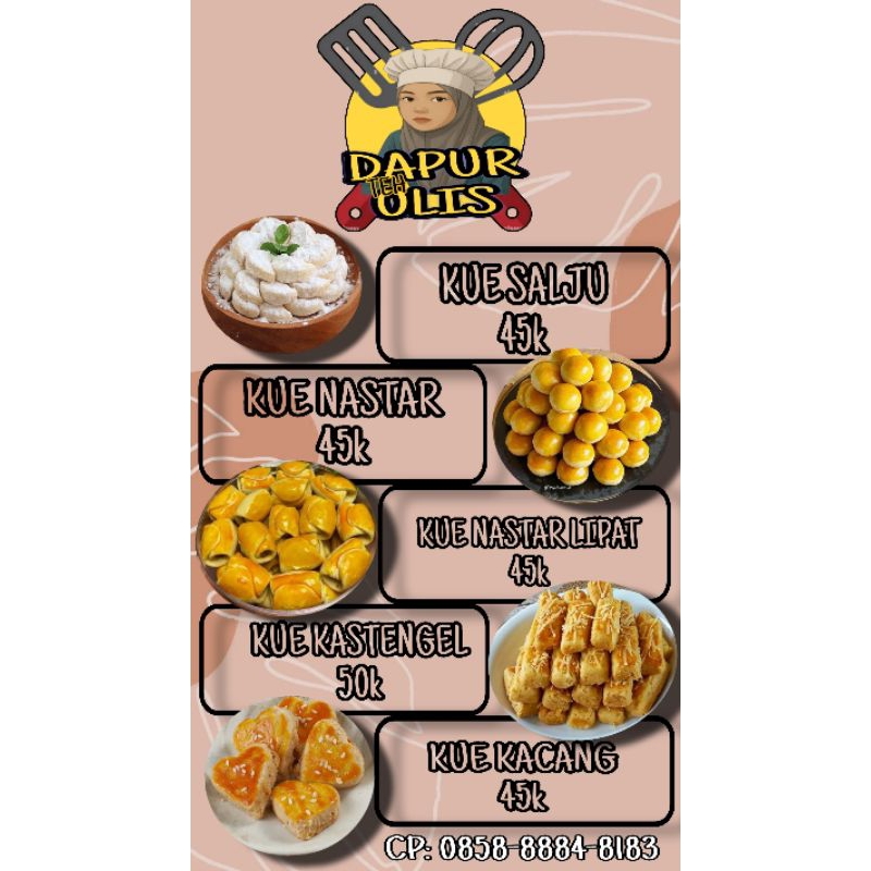 

PAKET KUE 5 TOPLES | KUE LEBARAN | KUE BASAH | KUE KERING | KUE TRADISIONAL | KUE PREMIUM | KUE NASTAR | KUE NASTAR LIPAT | KUE SALJU | KUE KASTENGEL | KUE KACANG