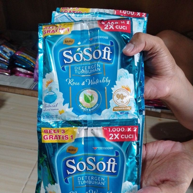 sosoft detergent cair renceng