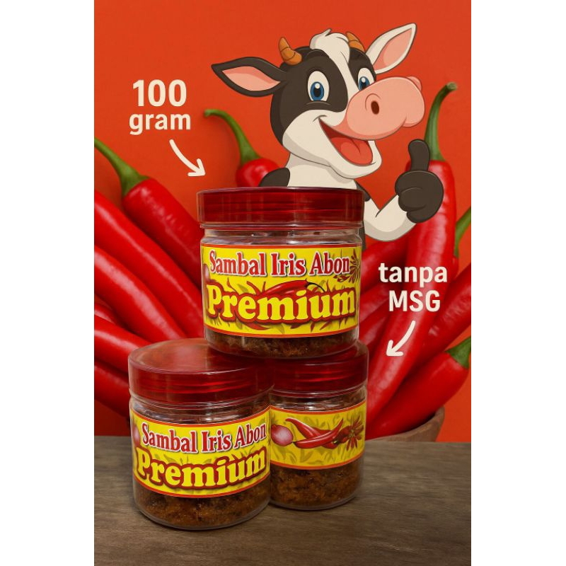 

Sambal iris abon Rajaklana - Mantap langsung santap - Rasa otentik khas Nusantara , FREE BUBBLE WRAP