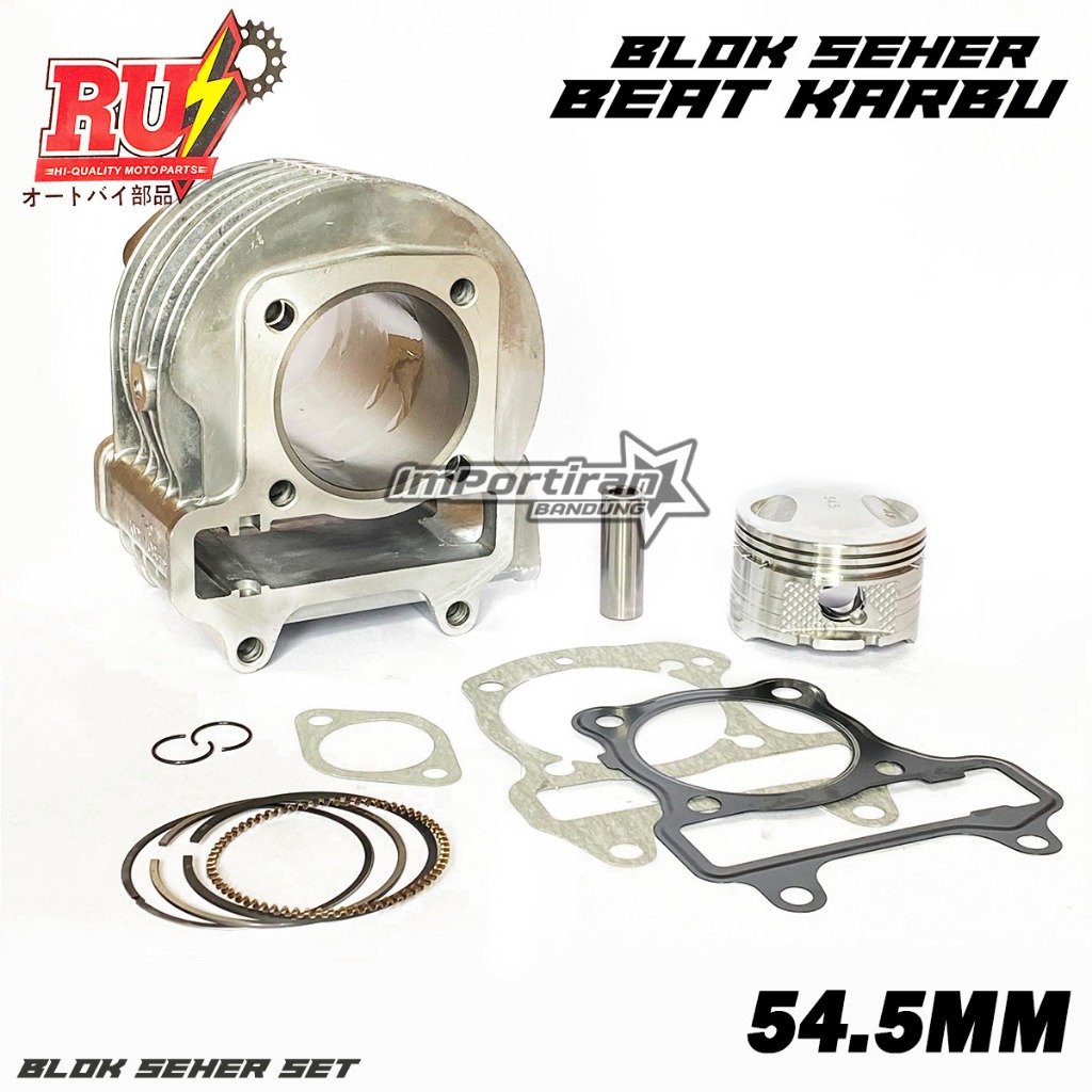 Blok Boring Seher SET  BEAT KARBU BORE UP 54.5 mm RUI 130 CC BEAT KARBU ,SPACY KARU, SCOOPY KARBU KV