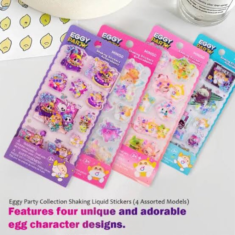 

Miniso Eggy Sticker liquid / Stiker mainan anak