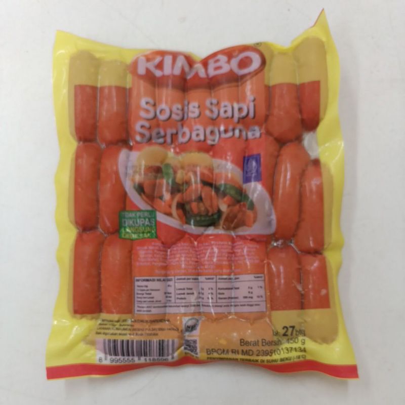 

Kimbo Sosis sapi Serbaguna 450 gr isi 27 btg