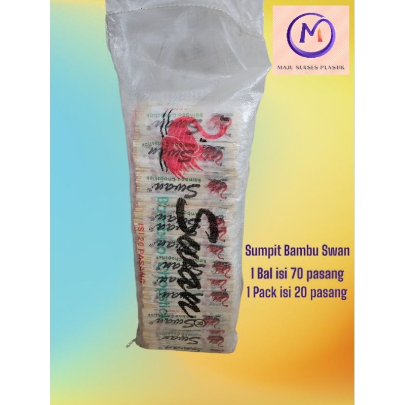 1 Bal Sumpit Bambu Swan