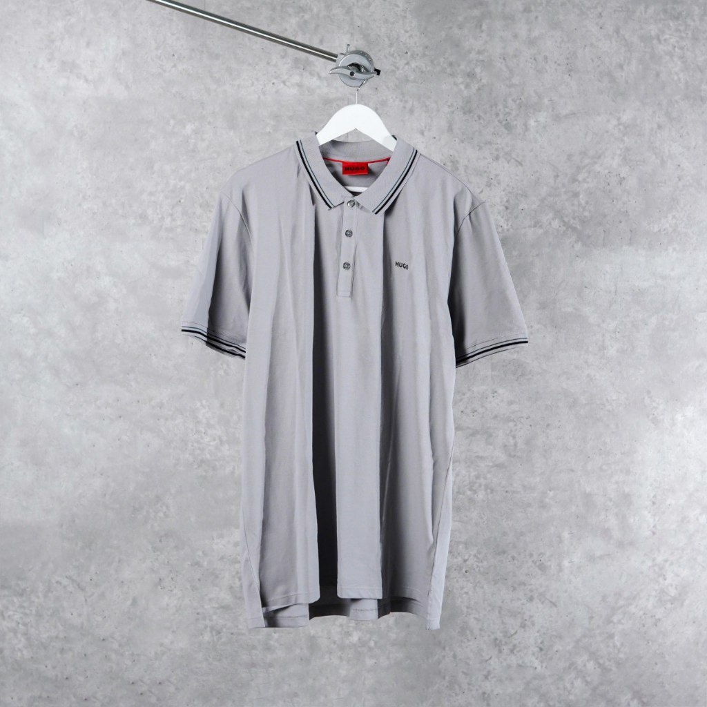 Polo HB HUGO DINOSO BLACK GREY POLO 100% ORIGINAL