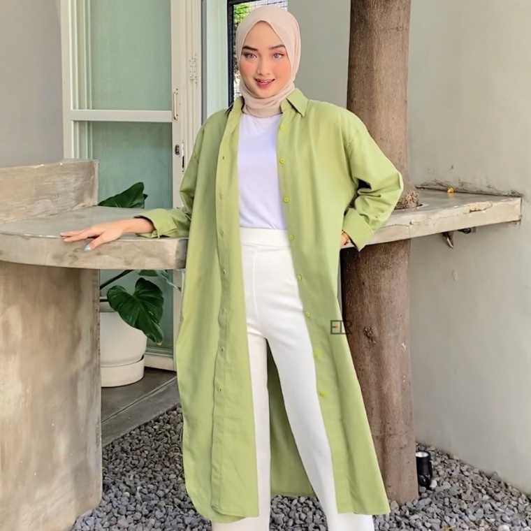 55MURAH BANGET Oversize Dress  Shirt Dress  Linen Tunik  Oversize Tunik  Midi Dress Linen Oversize D