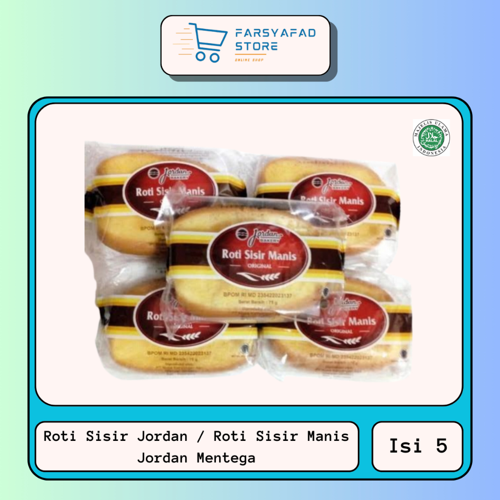 

Roti Sisir Jordan / Roti Sisir Manis Jordan Mentega Rasa Original Isi 5 Pcs