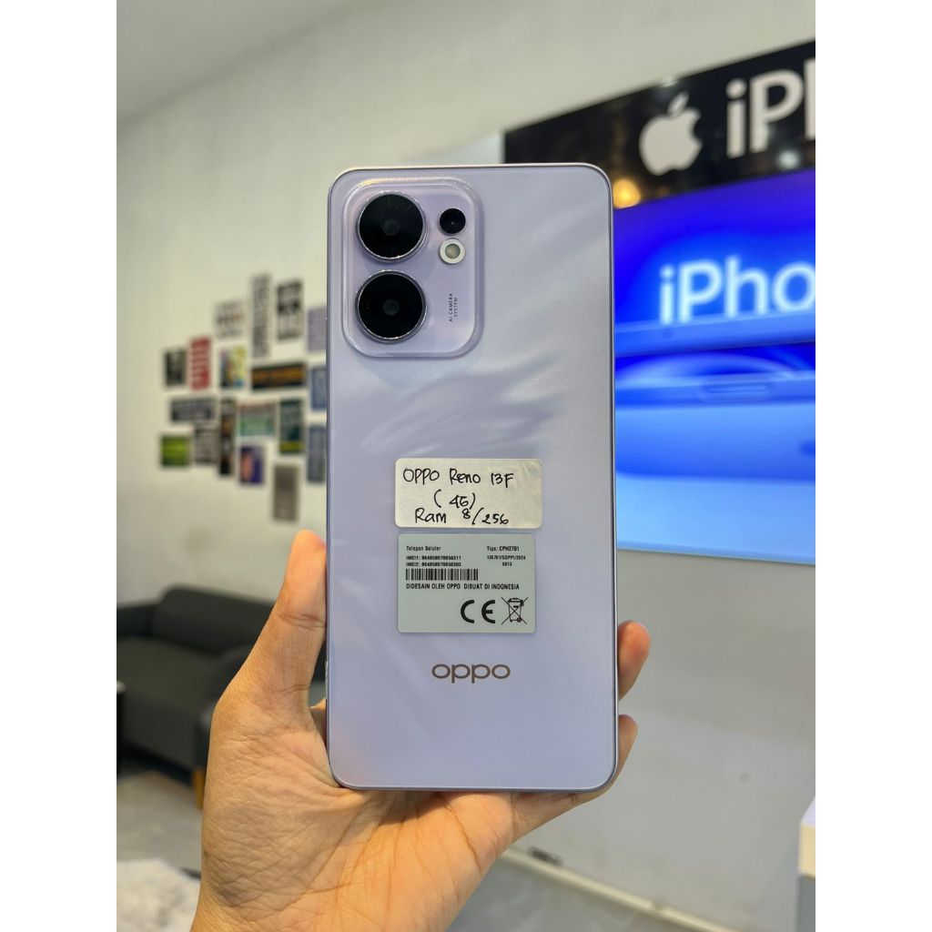 OPPO RENO 13F 5G 8/256 - full set bekas