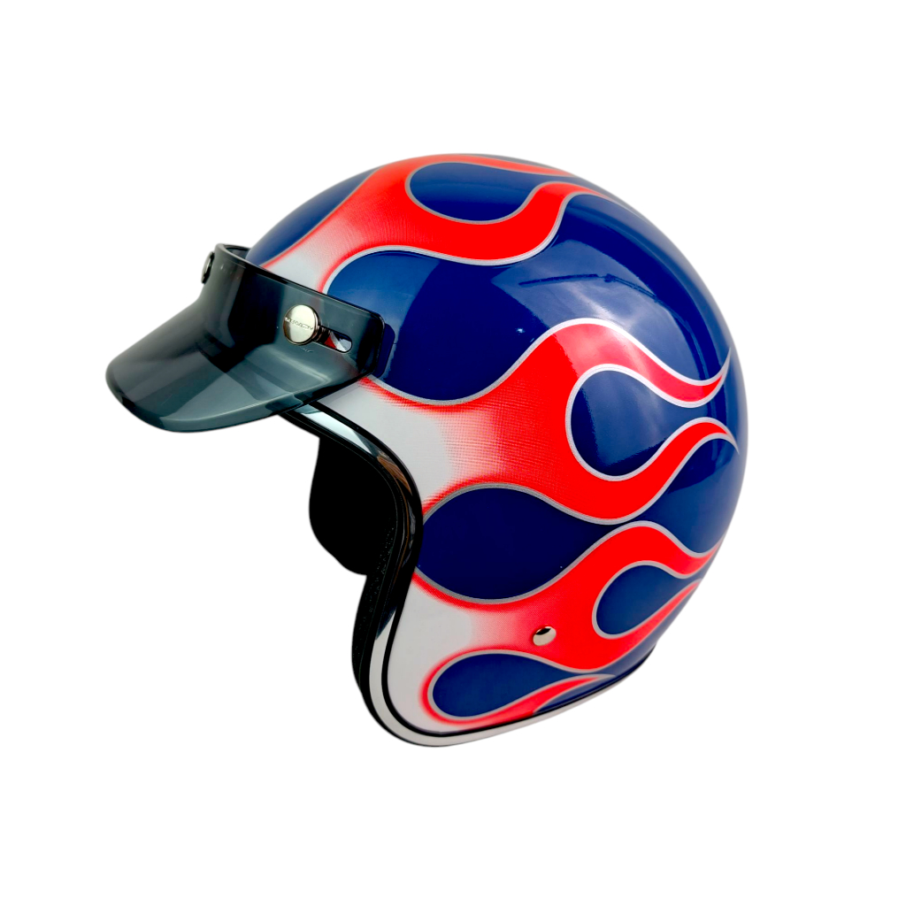 Helm Bogo Api List Chrome Biru Api Merah || Helm Chopeer SNI Dewasa