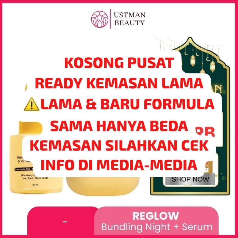 Reglow Skincare Original ByShindy Putri- Intensive Whitening Night Cream & Perfect Serum Glowing
