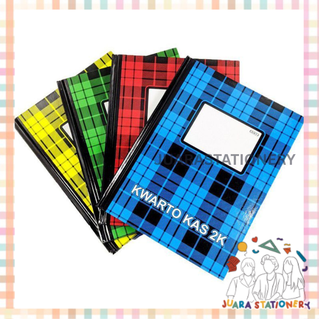 

JUARASTATIONERY Buku Kas Hard Cover Kwarto Kiky 2 Kolom & 3 Kolom / Kwarto Kas HardCover