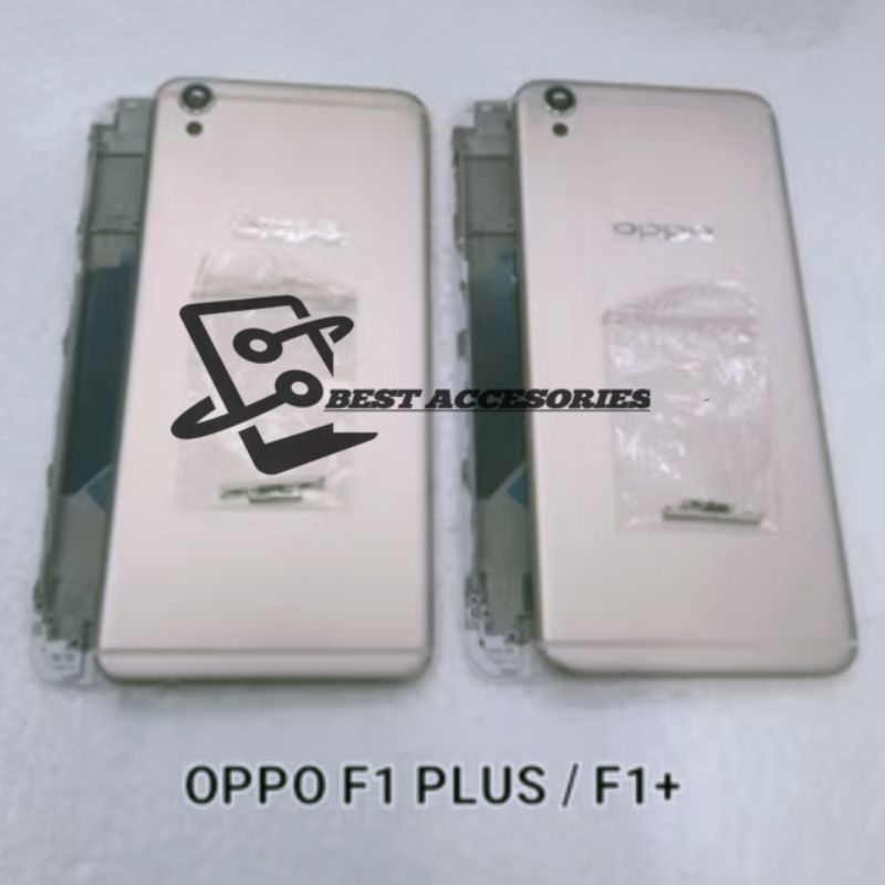 Kesing Fullset Oppo F1+ | F1 Plus Casing Fullset Backdoor + Middle Frame Lcd + Tombol Volume Housing