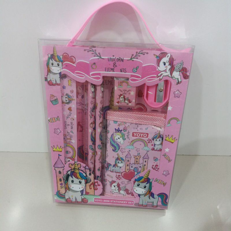 

Alat tulis set 6in1 stationery set Lucu karakter set anak sekolah