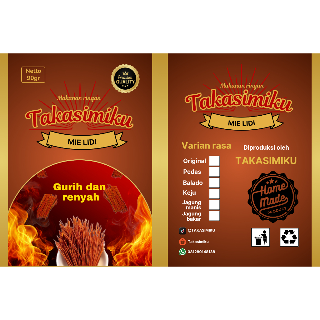 

mie lidi pedas gurih