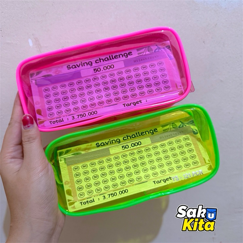 NEON Pouch tabungan target keuangan 75 hari