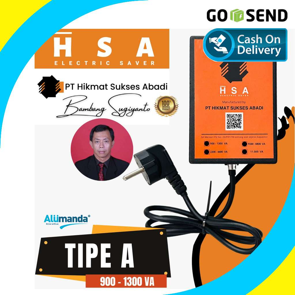 PENGHEMAT DAYA LISTRIK RUMAH 900 - 1300 WATT TIPE A HSA ELECTRIC SAVER ALAT PENGHEMAT LISTRIK TOKEN