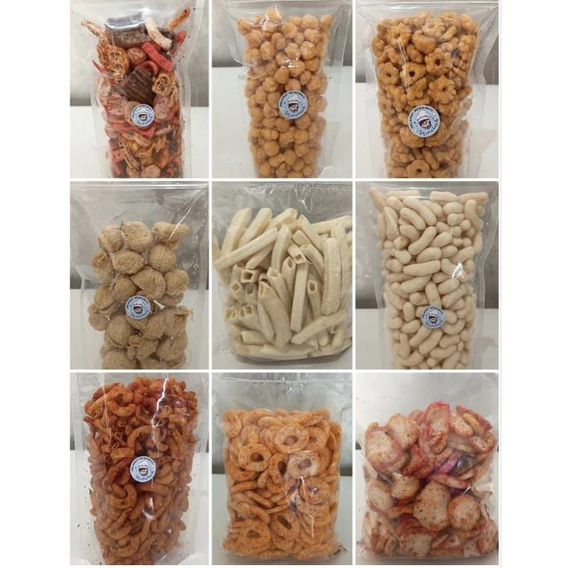 

Aneka Snack Serba 10ribu Cemilan Ringan Pedas Gurih serba 10.000