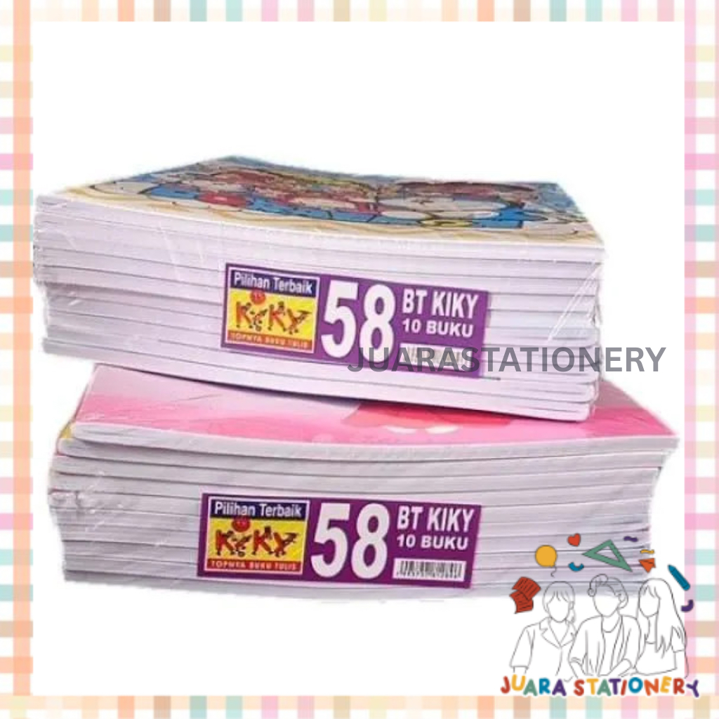 

(1584) JUARASTATIONERY Buku Tulis Kiky 58 Lembar (1 PAK = 10PCS) / Buku Catatan Sekolah