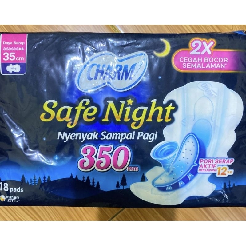 Charm Safe Night 35 cm 18 pads
