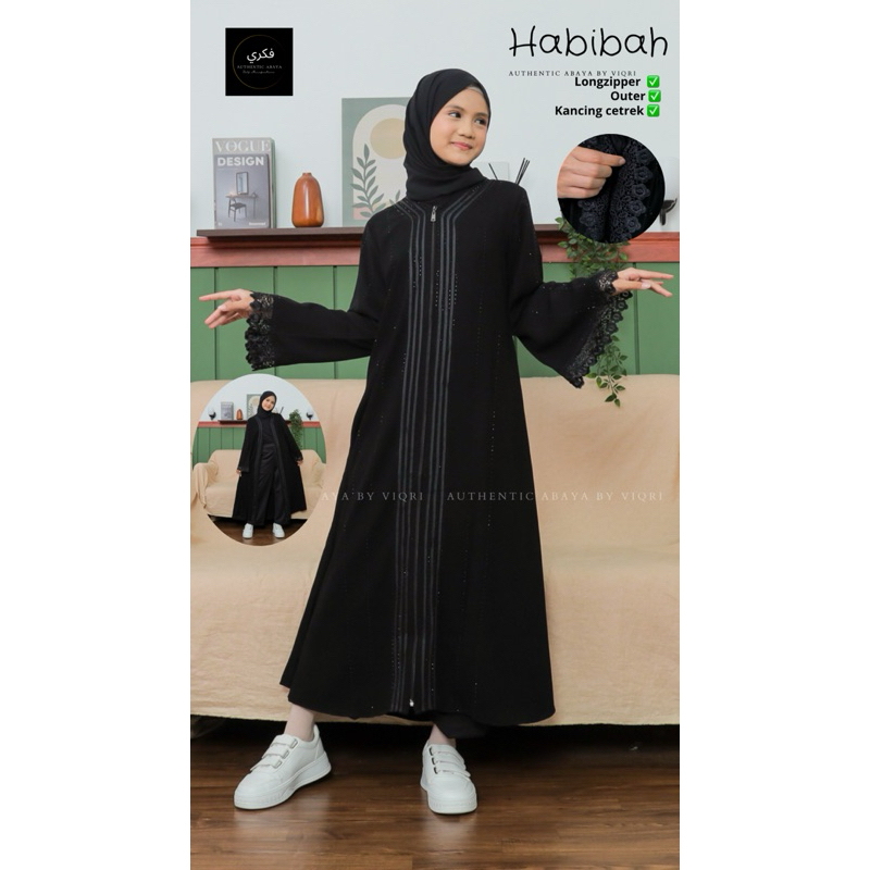Gamis Abaya anak dan dewasa HABIBAH BY VIQRI
